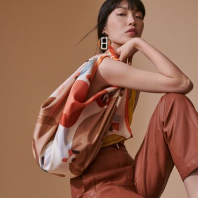 エルメス Hermes ヘリンボーン Hロゴ 金具 膝丈スカート ウール シルク エルメス Hermes ヘリンボーン Hロゴ 金具 膝丈スカート ウール